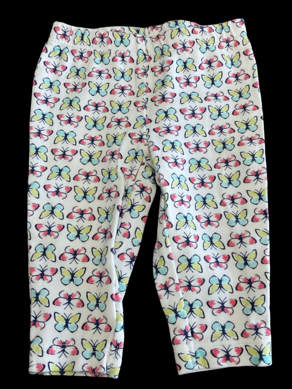 👣 10/$25 - White Butterfly Print Leggings